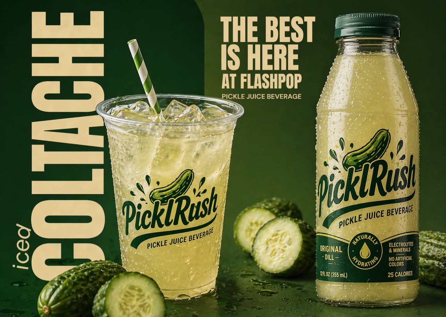 PicklRush beverage brand design detail